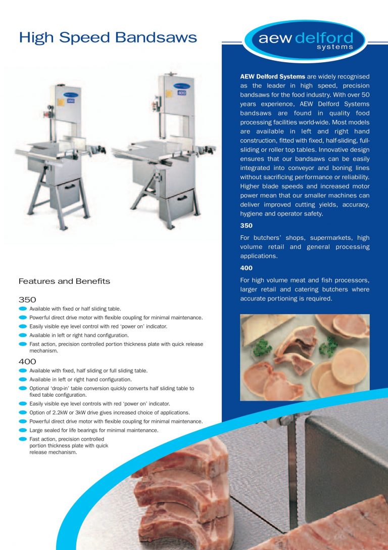 AEW High Speed Bandsaws Brochure