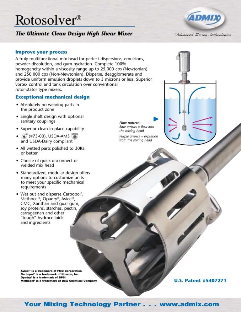 Admix Rotosolver Brochure