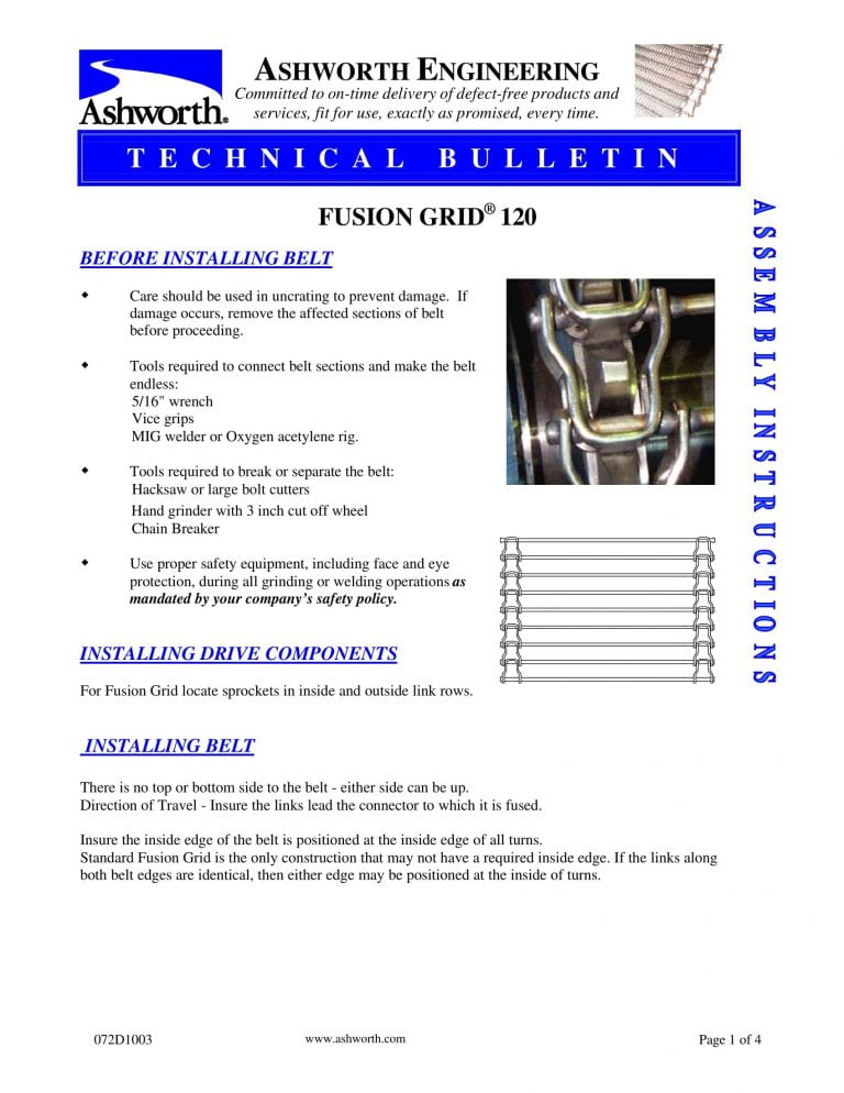 Ashworth Engineering Fusion Grid 120 Brochure
