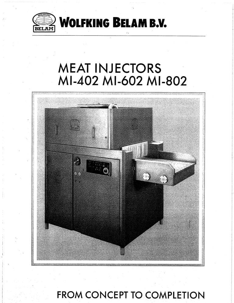 Belam MI-402/MI-602/MI-802 Meat Injectors Brochure