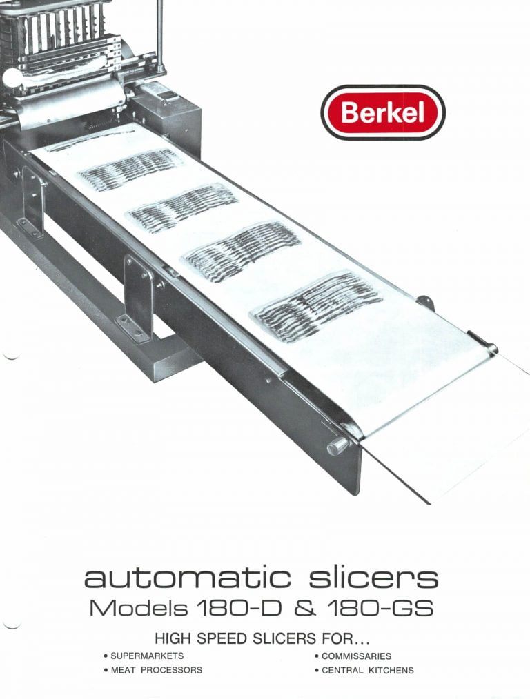 Berkel 180-D And 180-GS Automatic Slicers Brochure