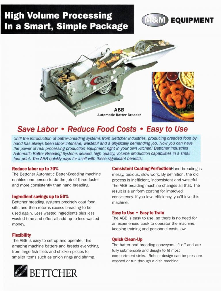 Bettcher ABB Automatic Batter Breader Brochure