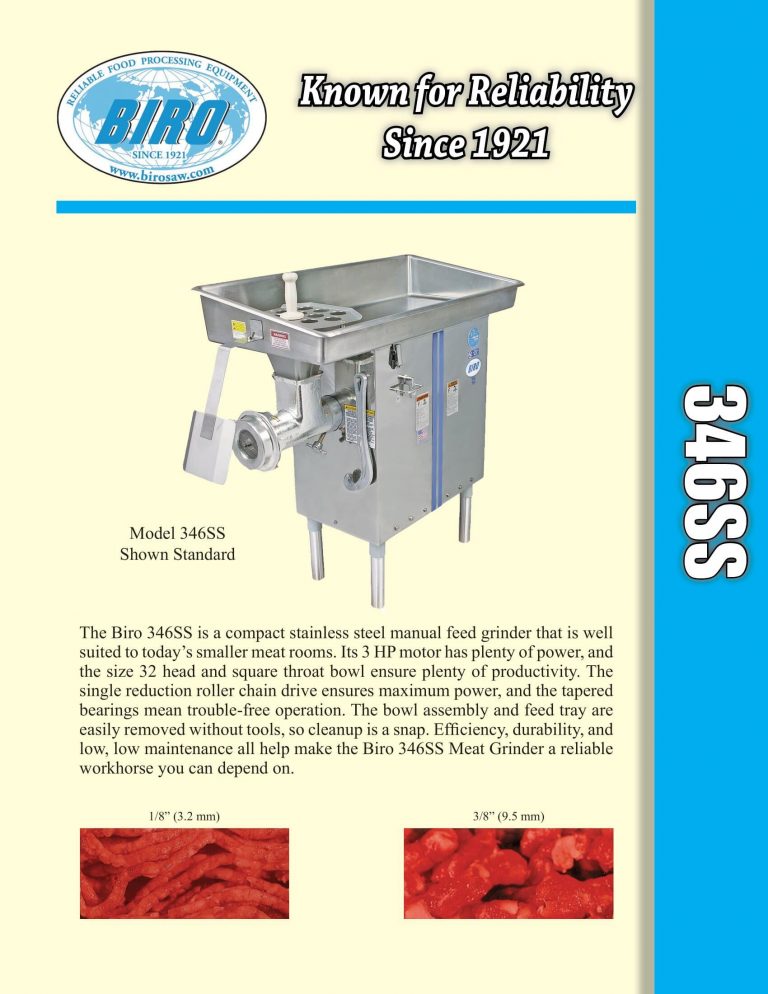 Biro 346SS Grinder Brochure
