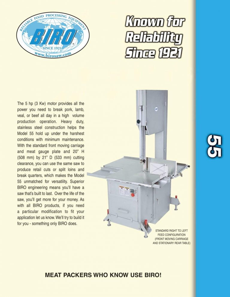 Biro 55 Power Cutter Brochure