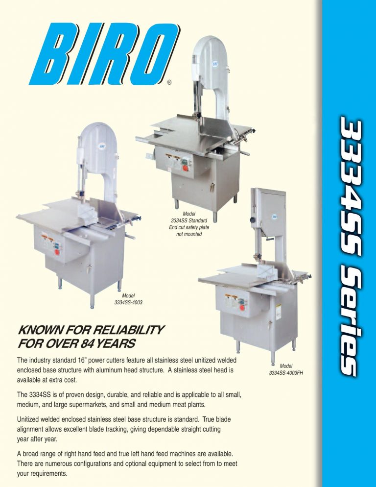 Biro 3334SS Power Cutters Series Brochure
