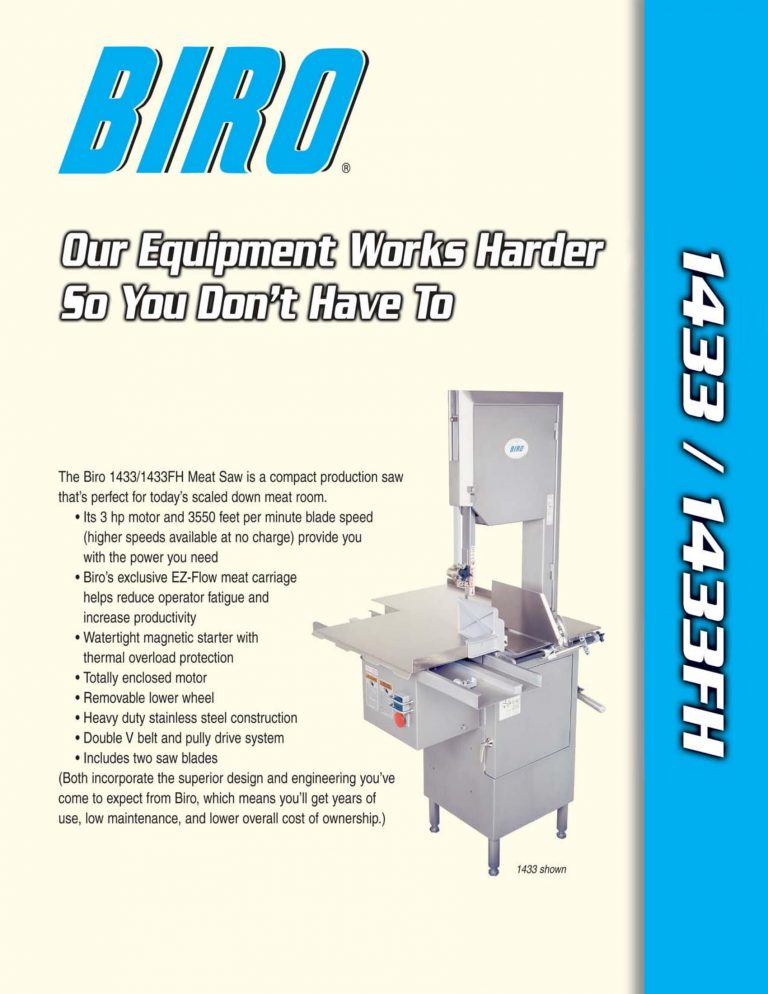 Biro 1433/1433FH Meat Saw Brochure
