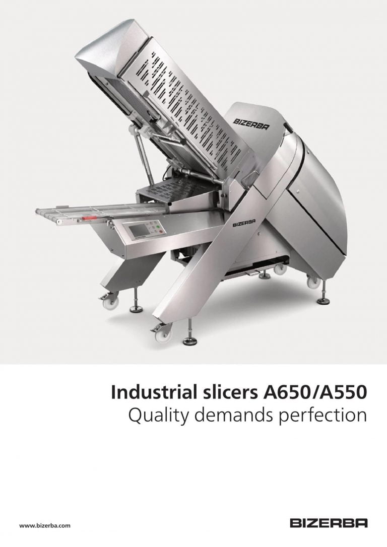 Bizerba A650/A550 Industrial Slicers Brochure