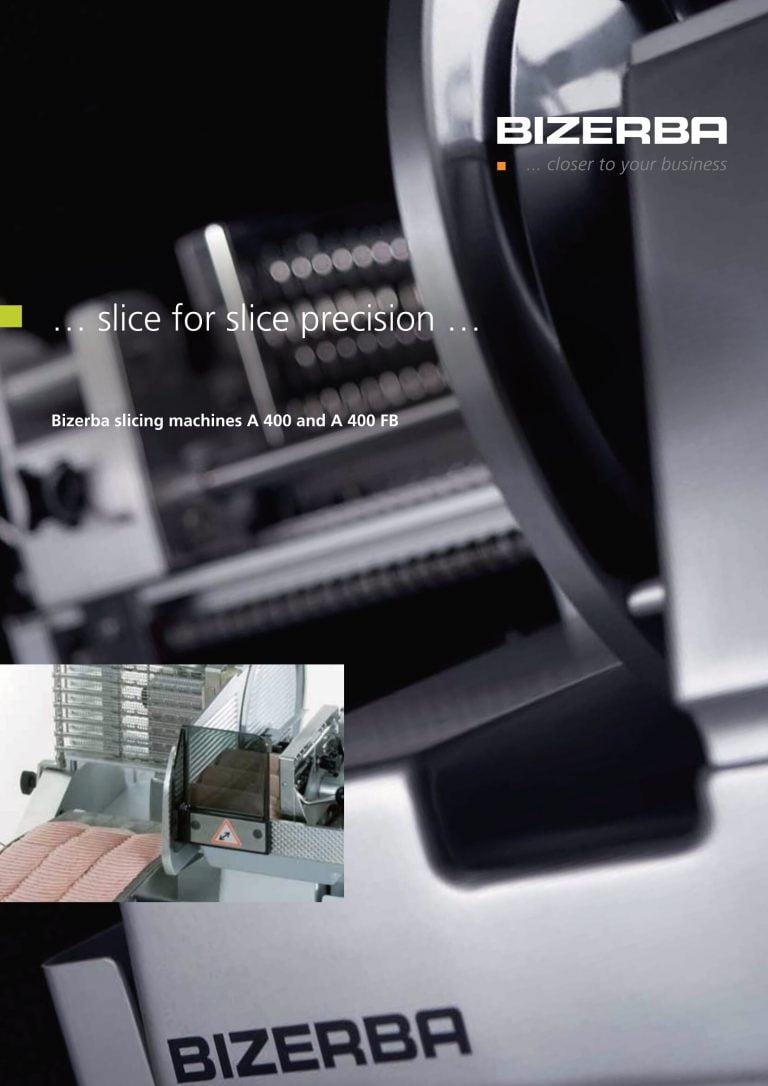Bizerba A 400 And A 400 FB Slicing Machines Brochure