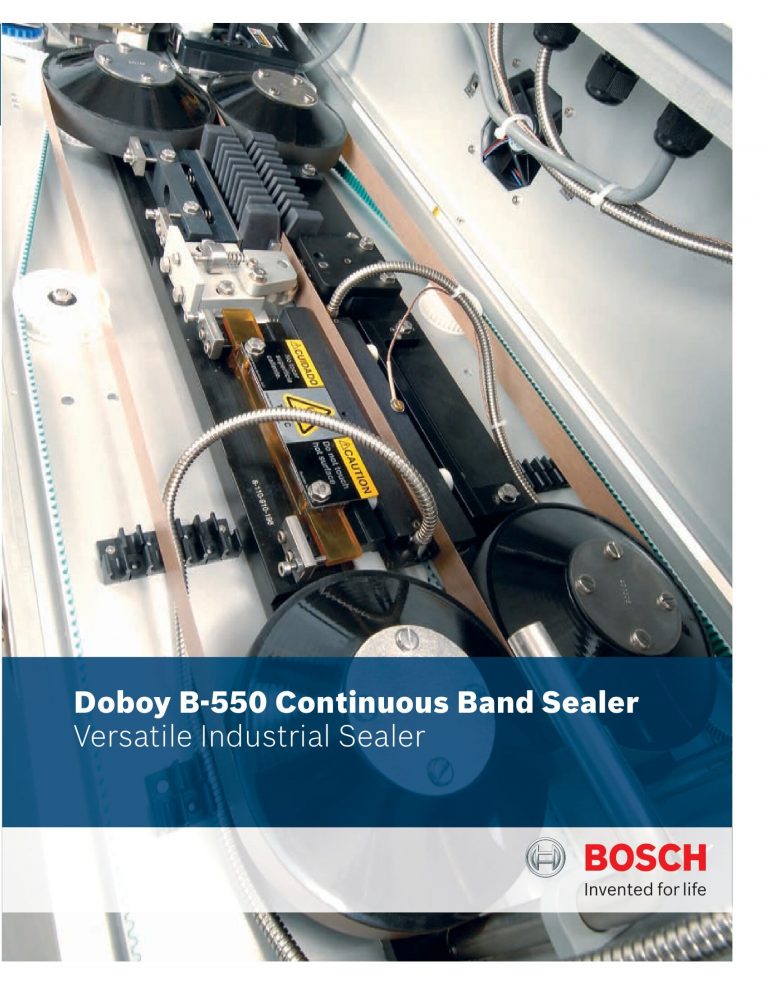 Bosch Doboy B-550 Band Sealer Brochure
