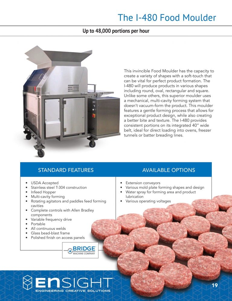 Bridge I-480 Food Moulder Brochure