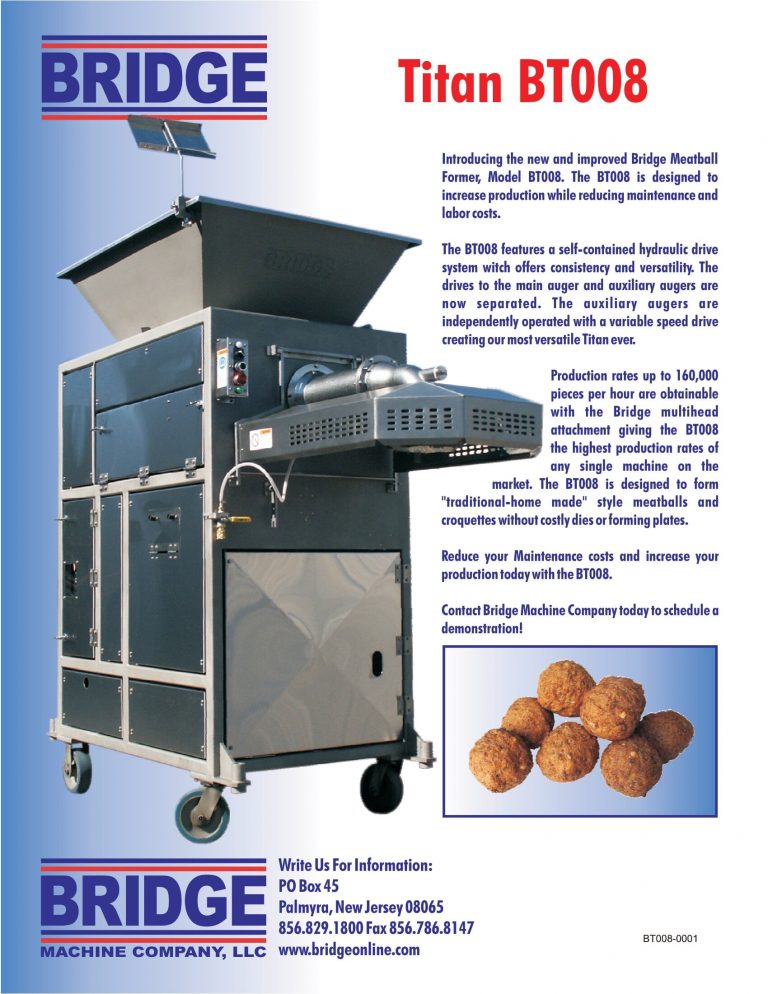 Bridge Titan BT008 Meatball Former Brochure