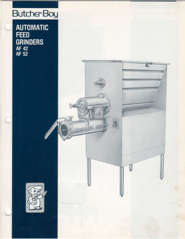 Butcher Boy AF42 And AF52 Automatic Feed Grinders Brochure