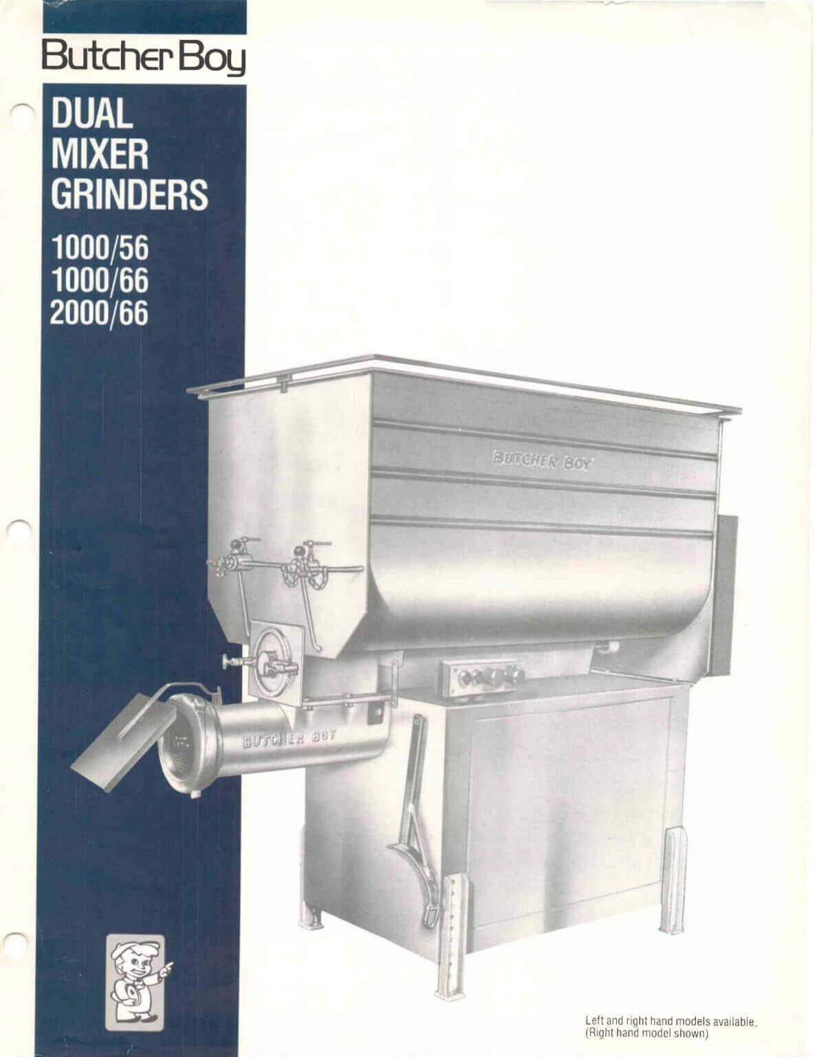 Butcher Boy 1000/56, 1000/66 & 2000/66 Dual Mixer Grinders Brochure | M ...