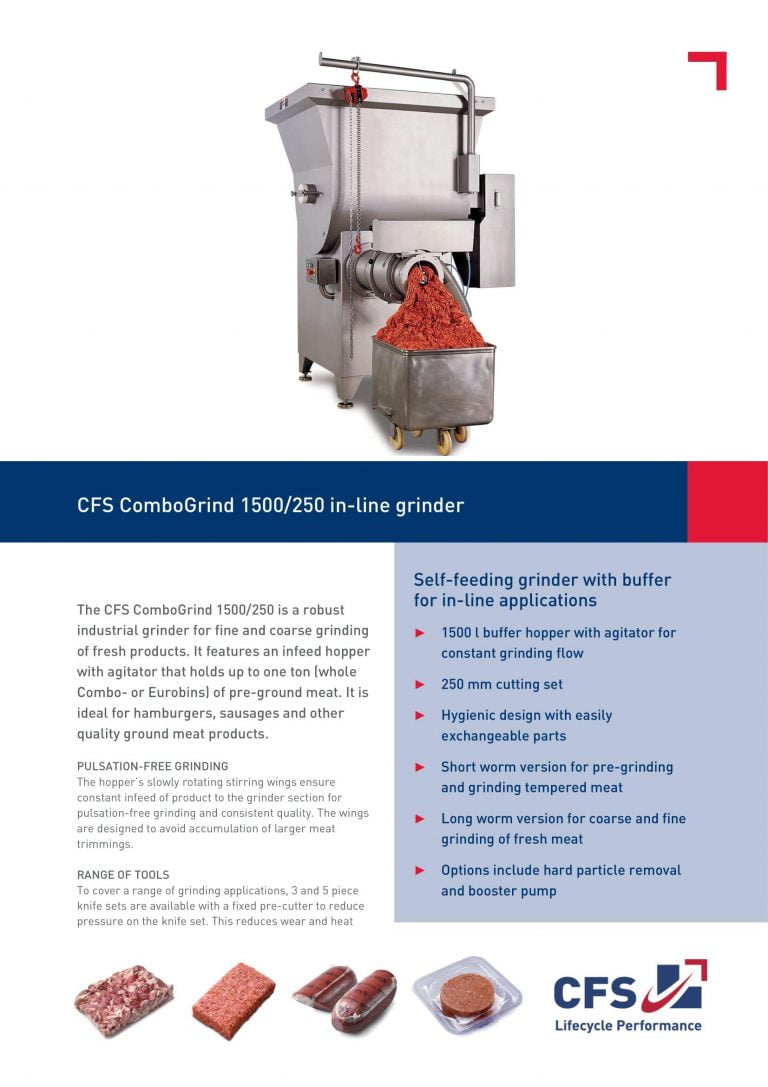 CFS ComboGrind 1500/250 In-Line-Grinder Brochure