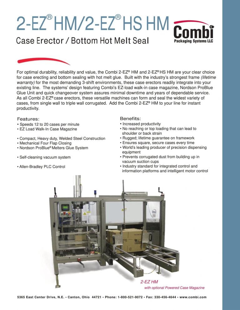 Combi Case Erector/Bottom Hot Melt Seal Brochure