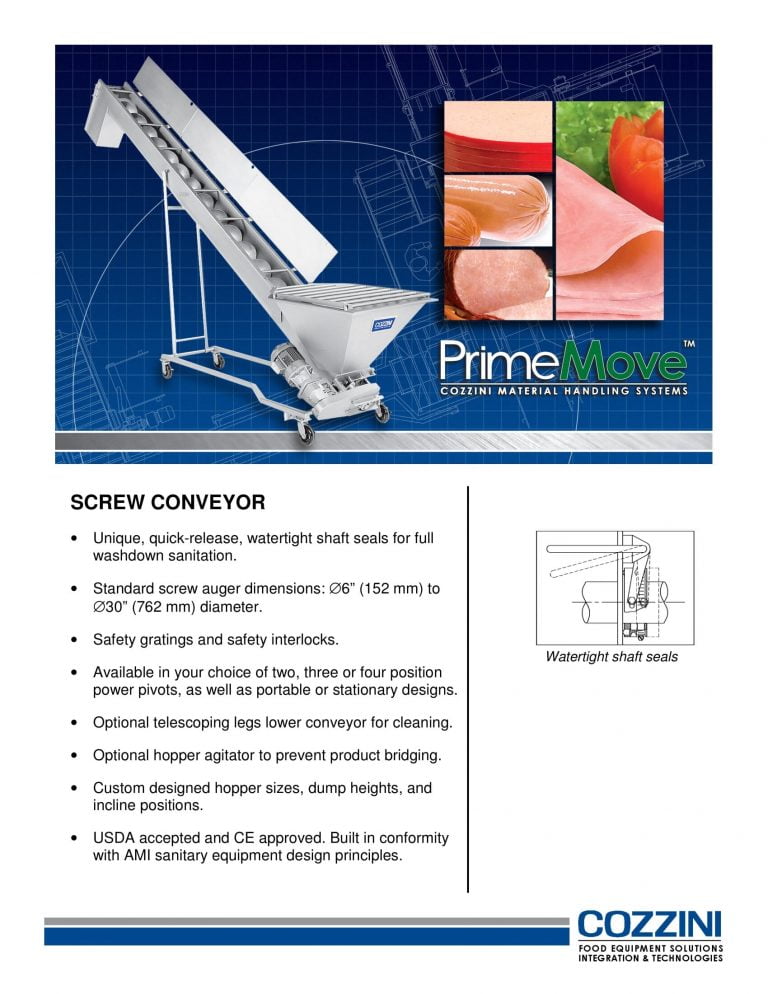 Cozzini Screw Conveyor Brochure