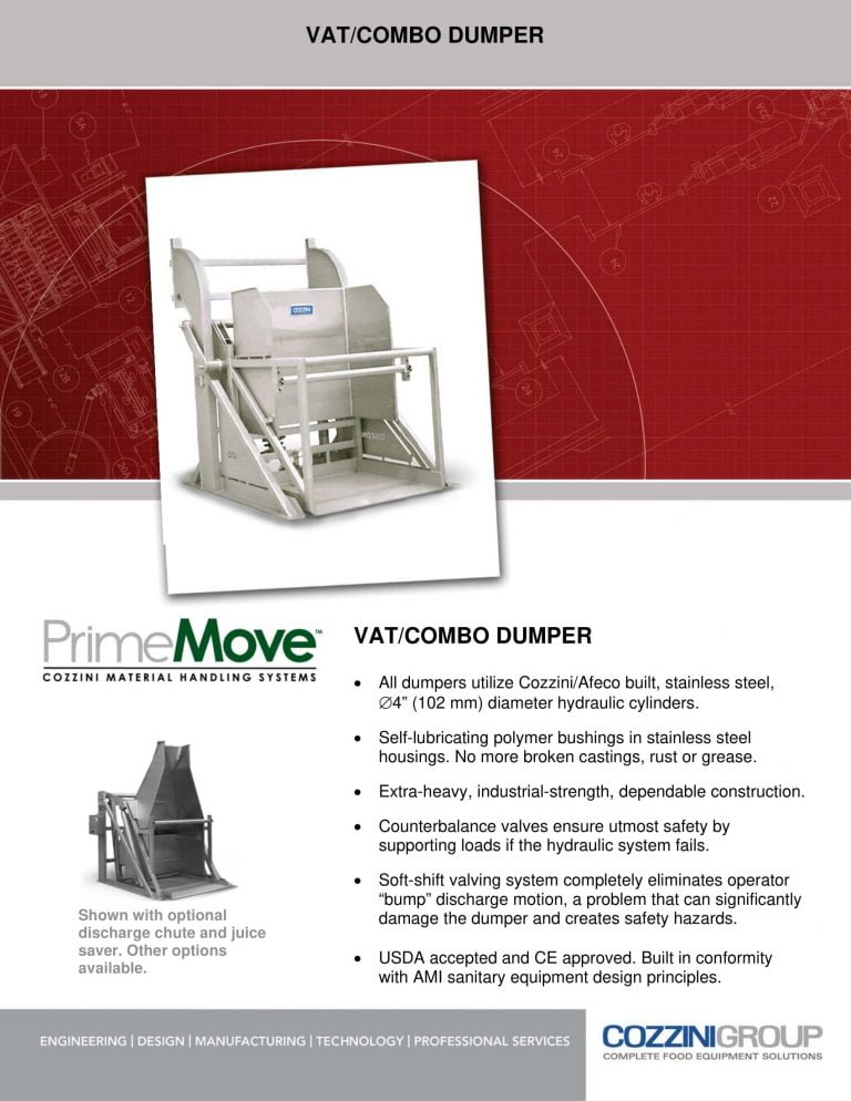 Cozzini Vat/Combo Dumper Brochure