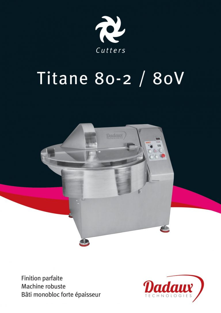 Dadaux Titane 80-2/80V Cutters Brochure