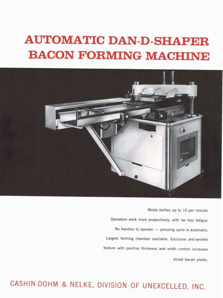 Cashin-Dohm And Nelke Dan-D Shaper Bacon Forming Machine Brochure