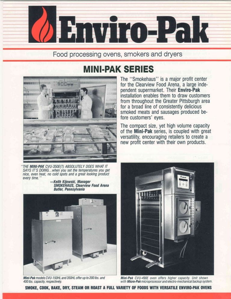 Enviro-Pak Mini-Pak Forced Air Oven Series Brochure