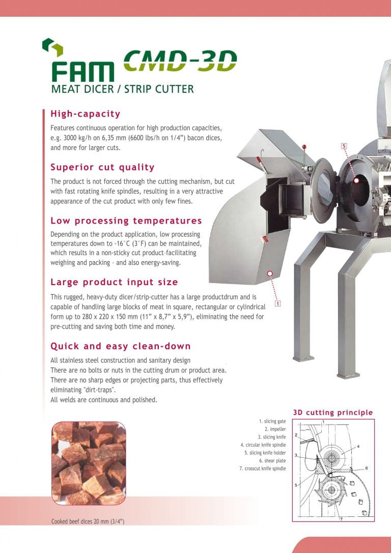 FAM CMD-3D Meat Dicer/Strip Cutter Brochure