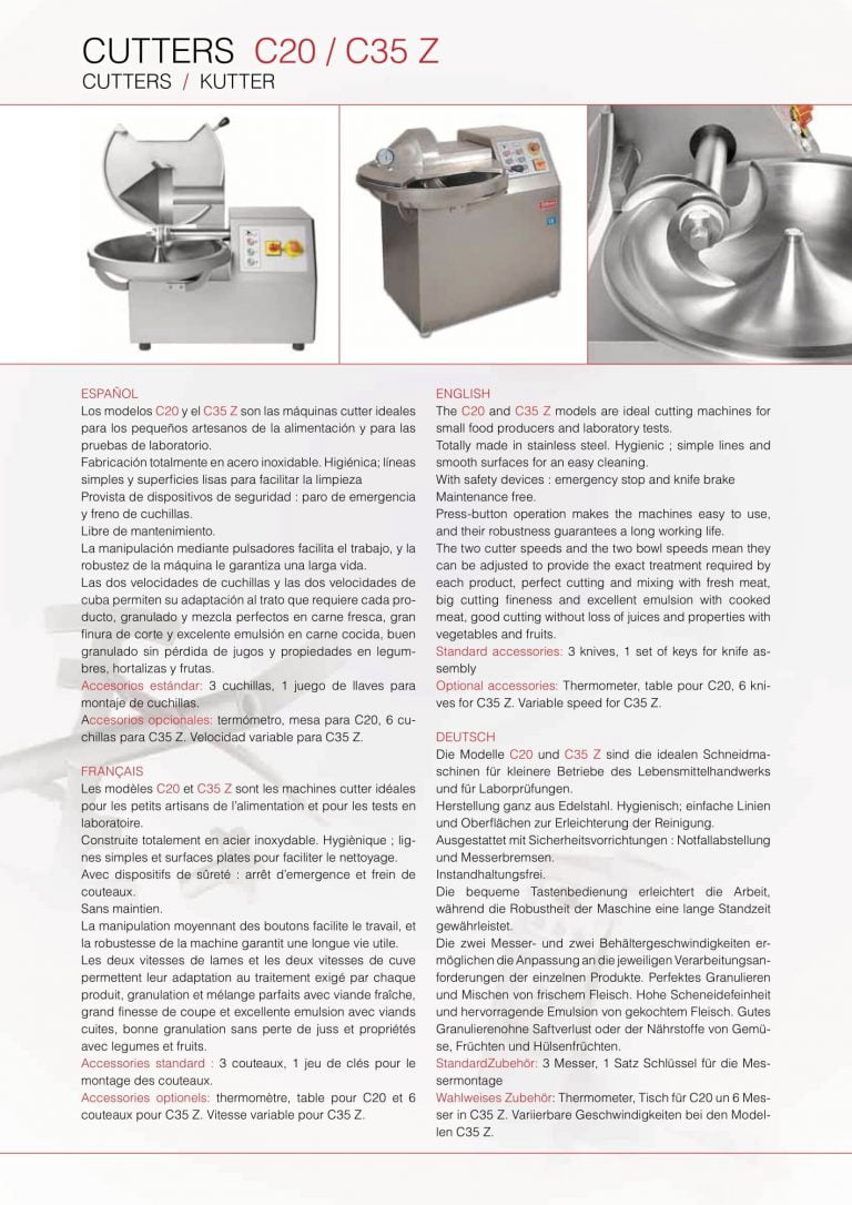 Fatosa C20/C35 Z Cutters Brochure