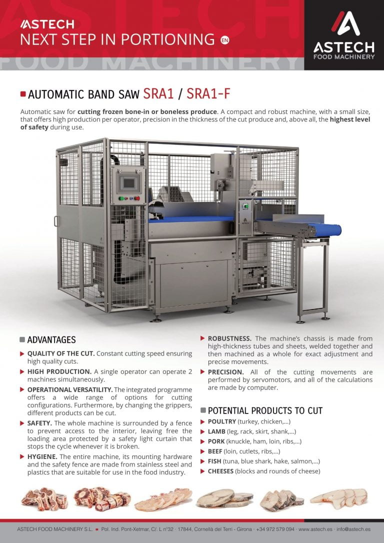 Astech SRA1/SRA1-F Automatic Band Saw Brochure