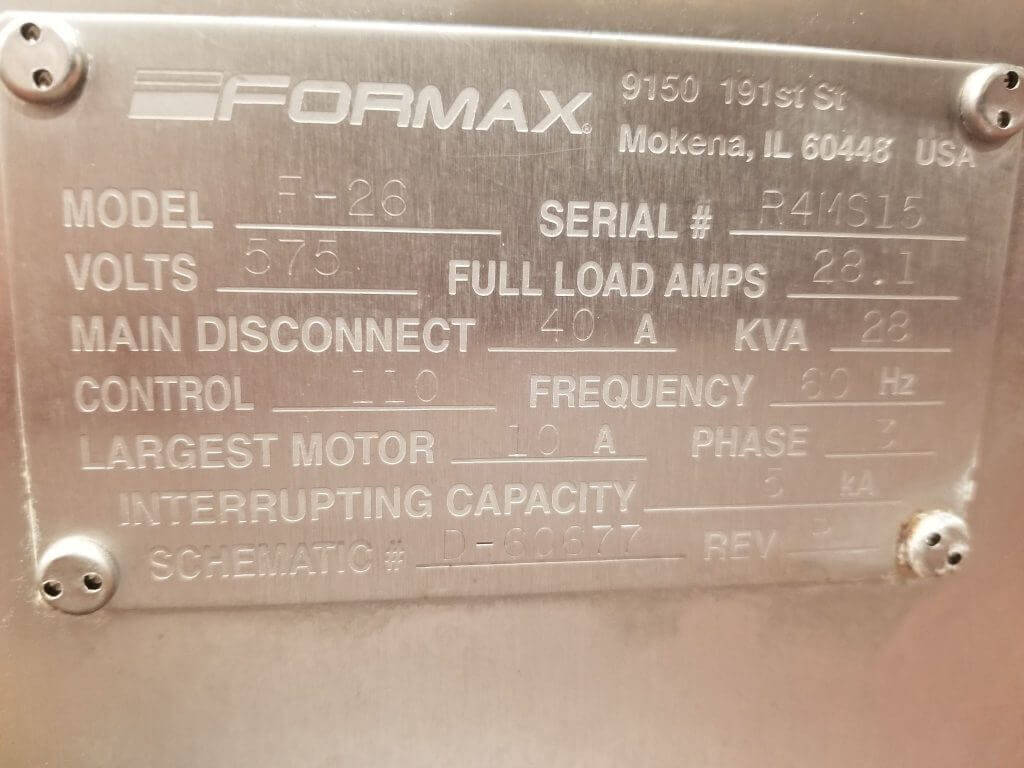 Formax F 26 Forming Machine