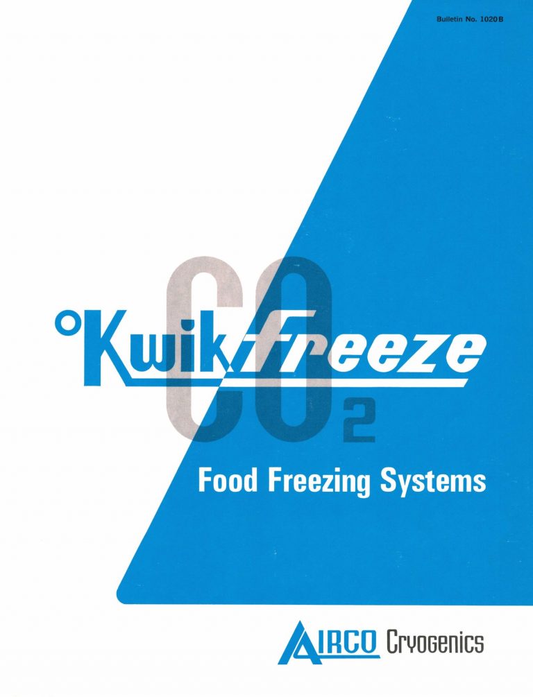 Airco CO2 KwickFreeze Food Freezer Brochure