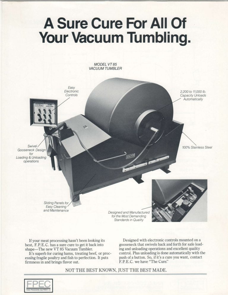 FPEC VT 85 Vacuum Tumbler Brochure