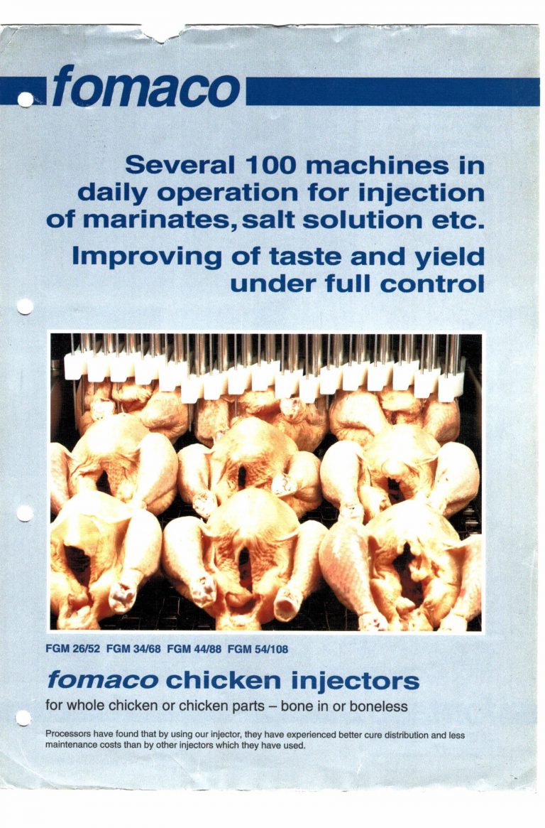 Fomaco Chicken Injectors Brochure