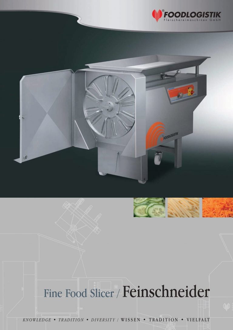 Foodlogistik R 90/R 105/R 120 Fine Food Slicer Brochure