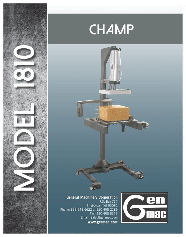 Genmac 1810 Champ Cutter Brochure