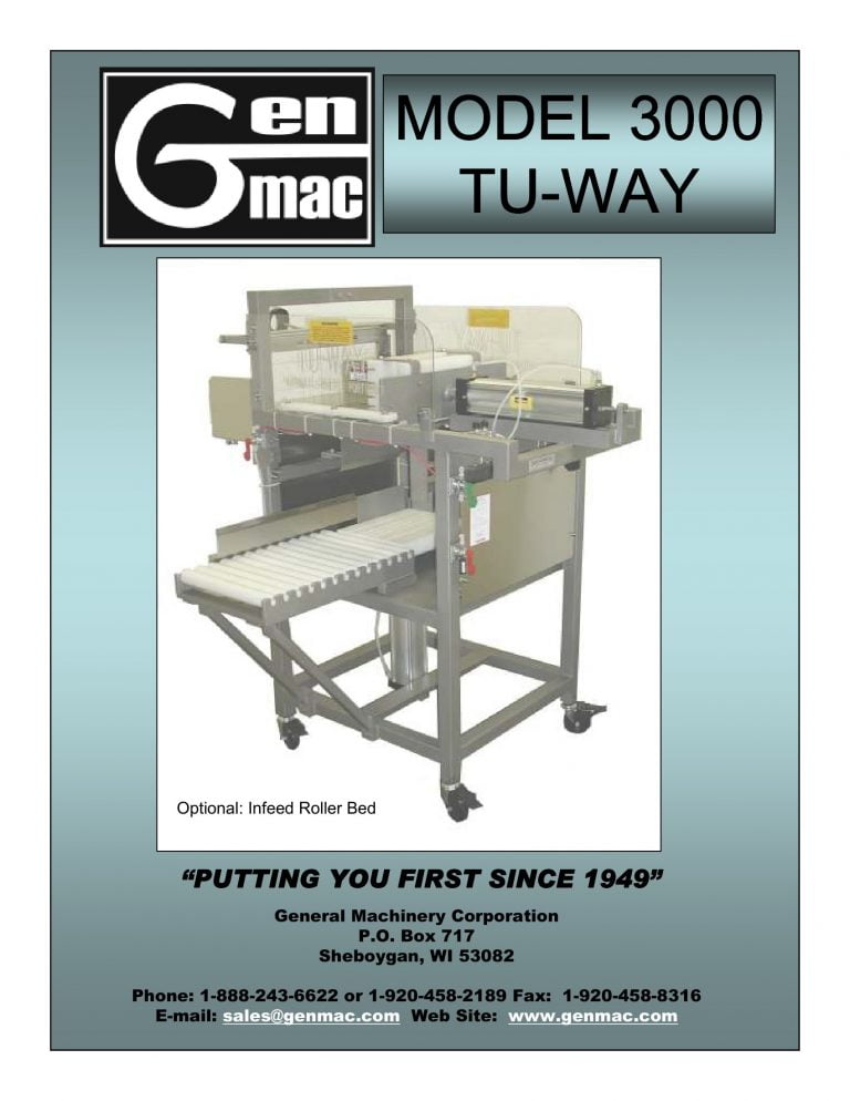 Genmac 3000 Tu-Way Automatic Portioner Brochure