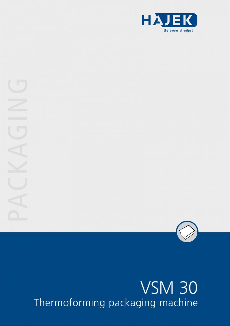 Hajek VSM 30 Thermoforming Packaging Machine Brochure
