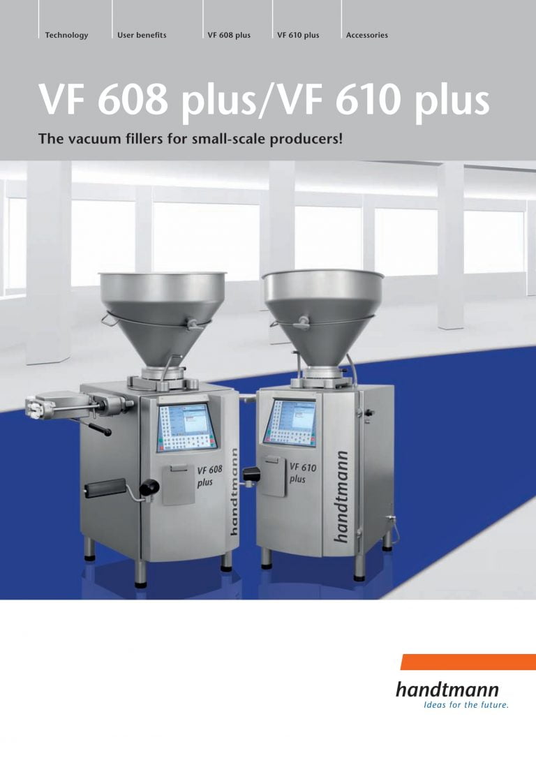 Handtmann VF 608 Plus/VF 610 Plus Vacuum Fillers Brochure
