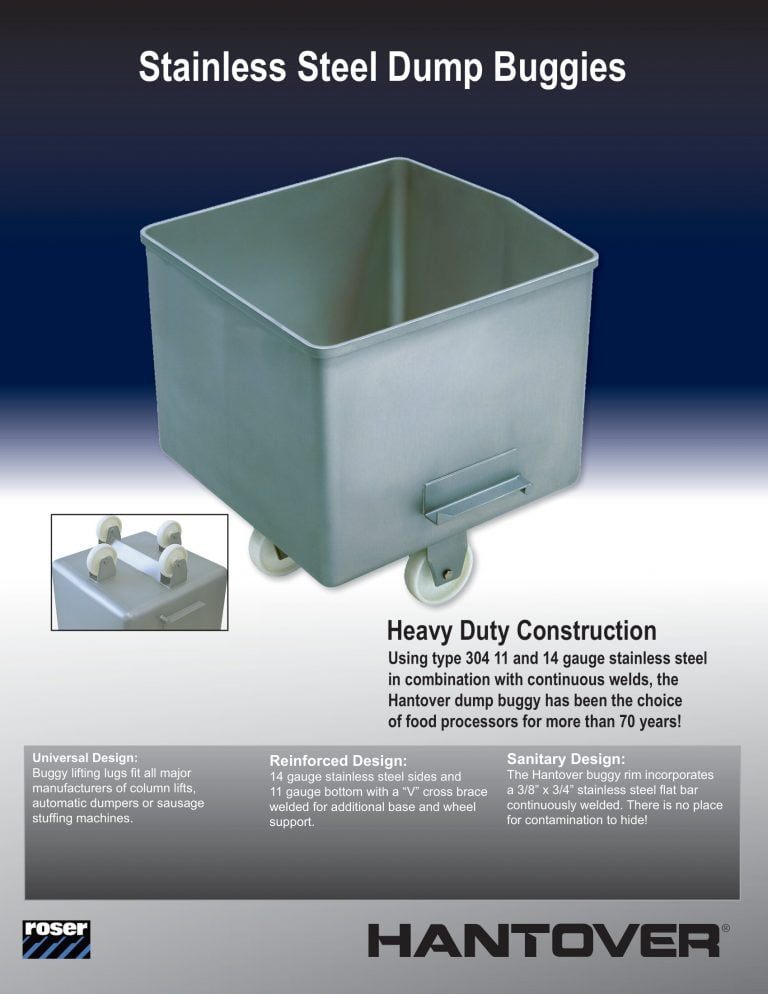 Hantover Stainless Steel Dump Buggies Brochure