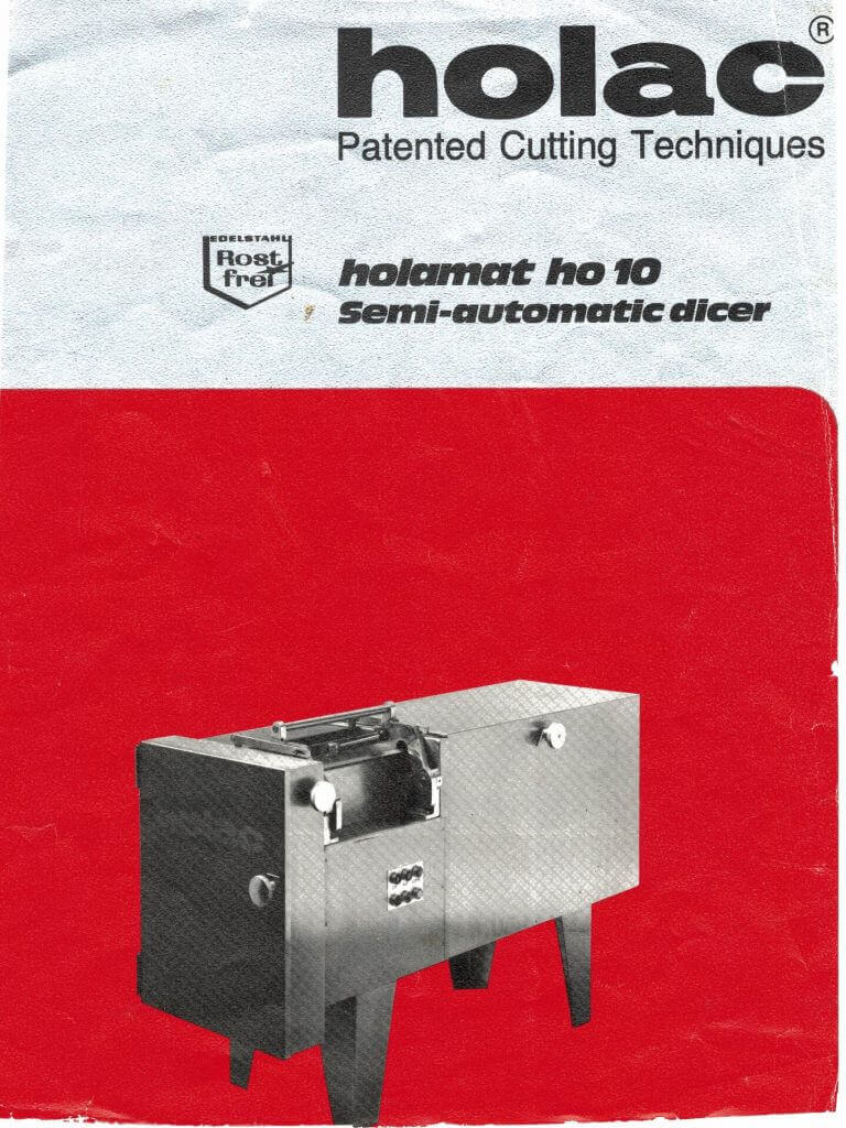 Holac Holamat ho 10 Semi-Automatic Dicer Brochure