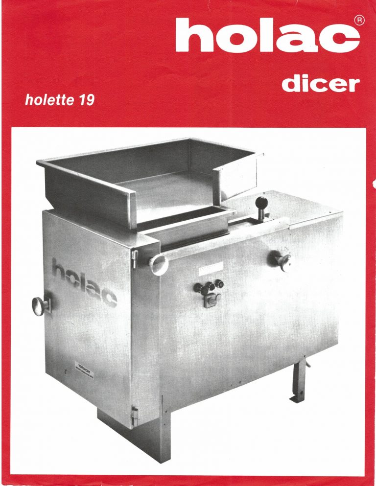 Holac Holette 19 Dicer Brochure