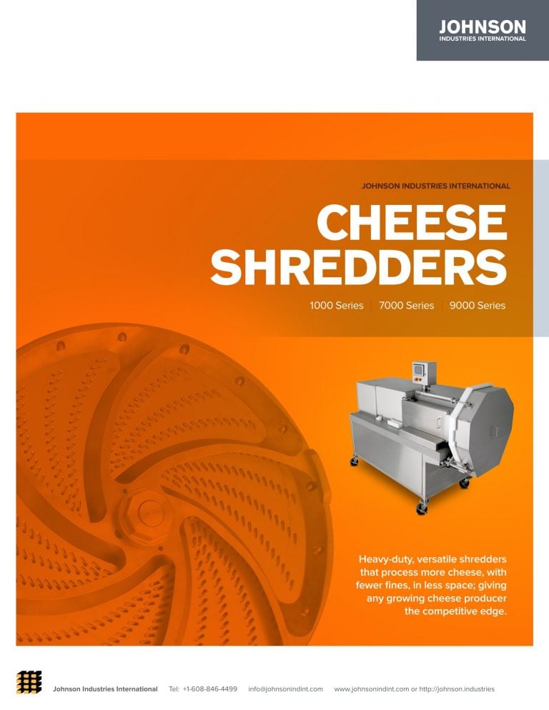 Johnson Industries 1000/7000/9000 Series Cheese Shredders Brochure