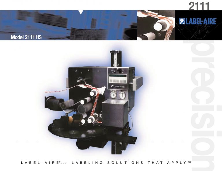 Label-Aire 2111 HS Label Applicator Brochure