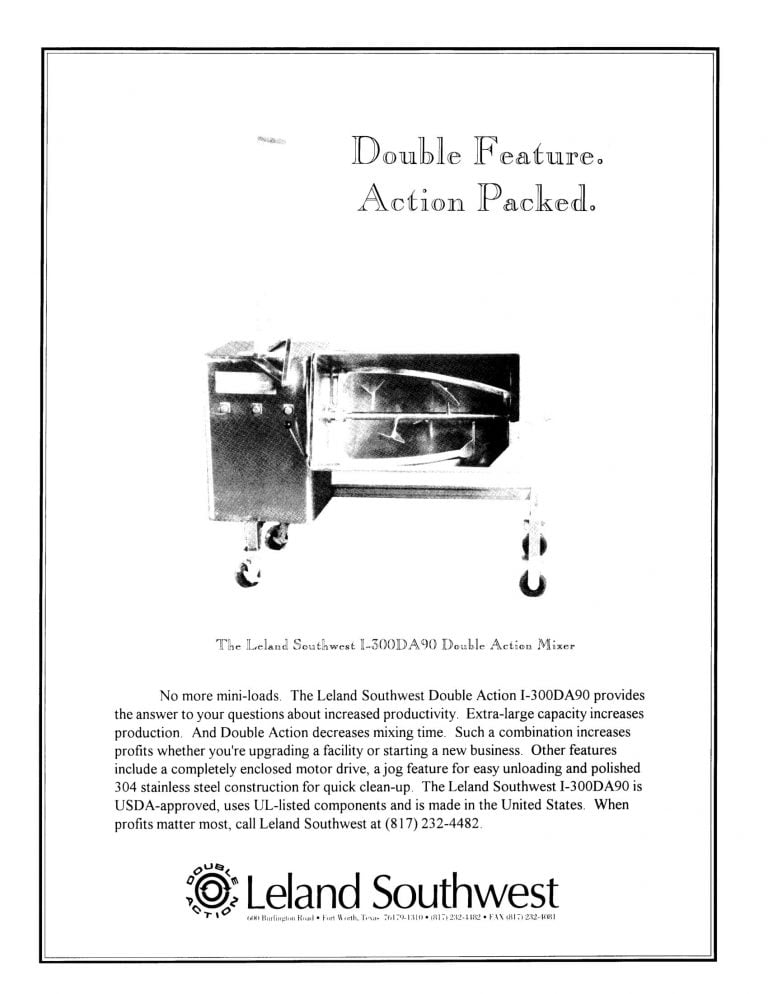 Leland I-300DA90 Double Action Mixer Brochure