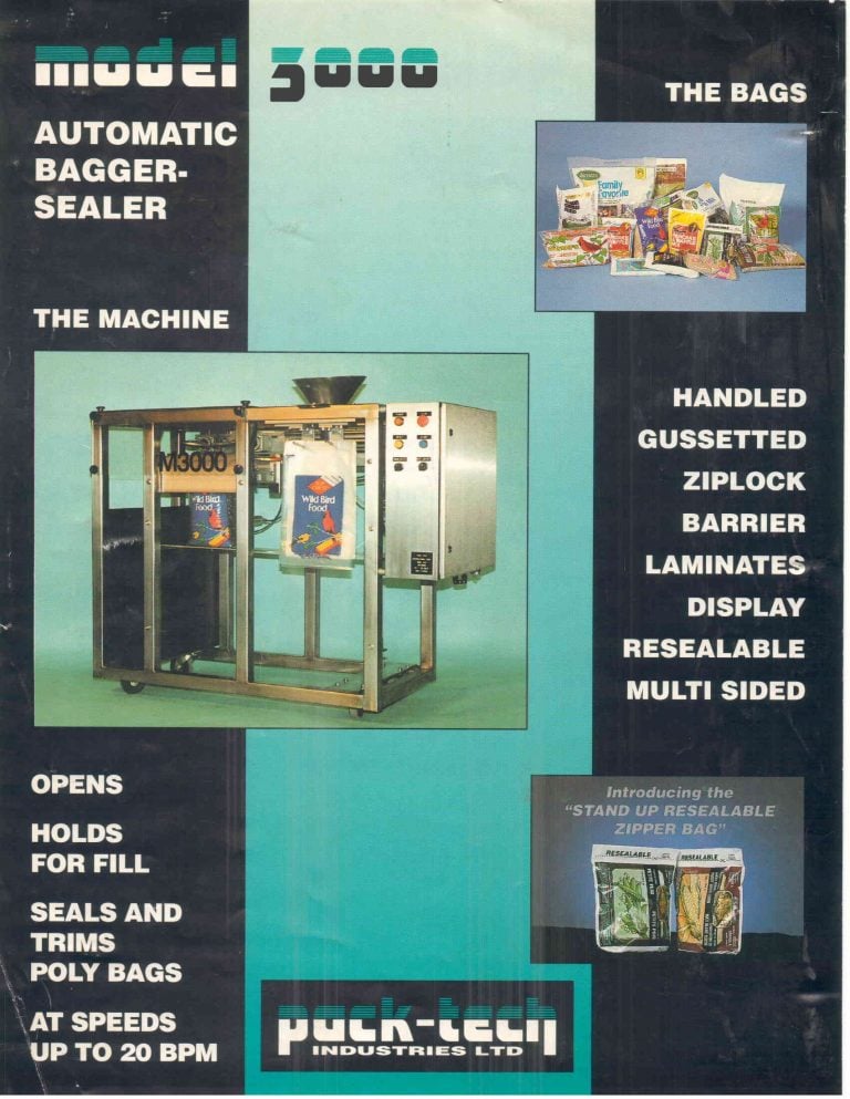 Pack-Tech 3000 Automatic Bagger-Sealer Brochure