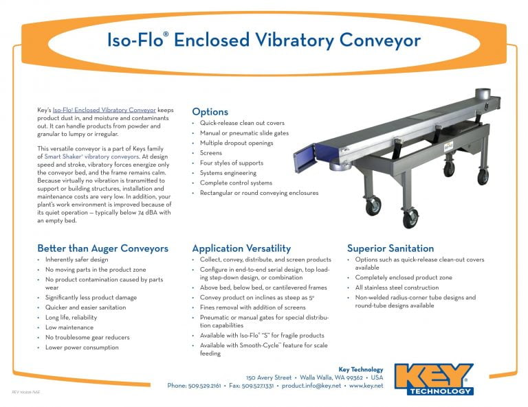 Iso-Flo Enclosed Vibratory Conveyor Brochure