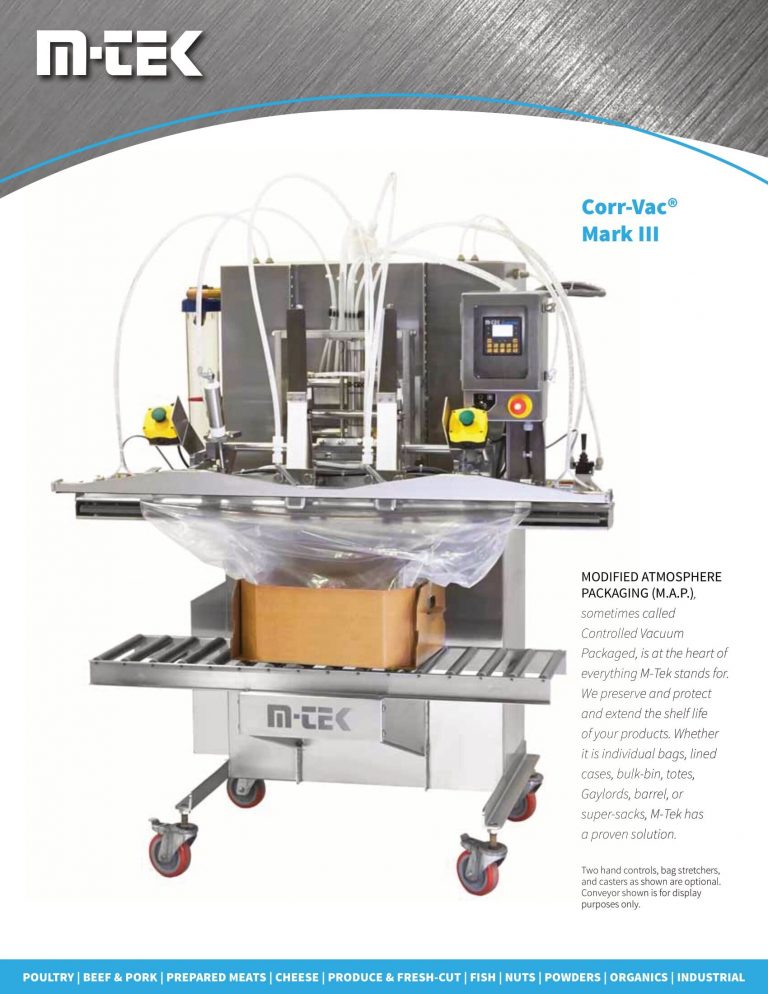 M-Tek Corr-Vac Mark III Vacuum Packaging Machine Brochure