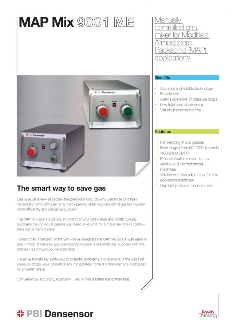 PBI Dansensor MAP Mix 9001 ME Brochure