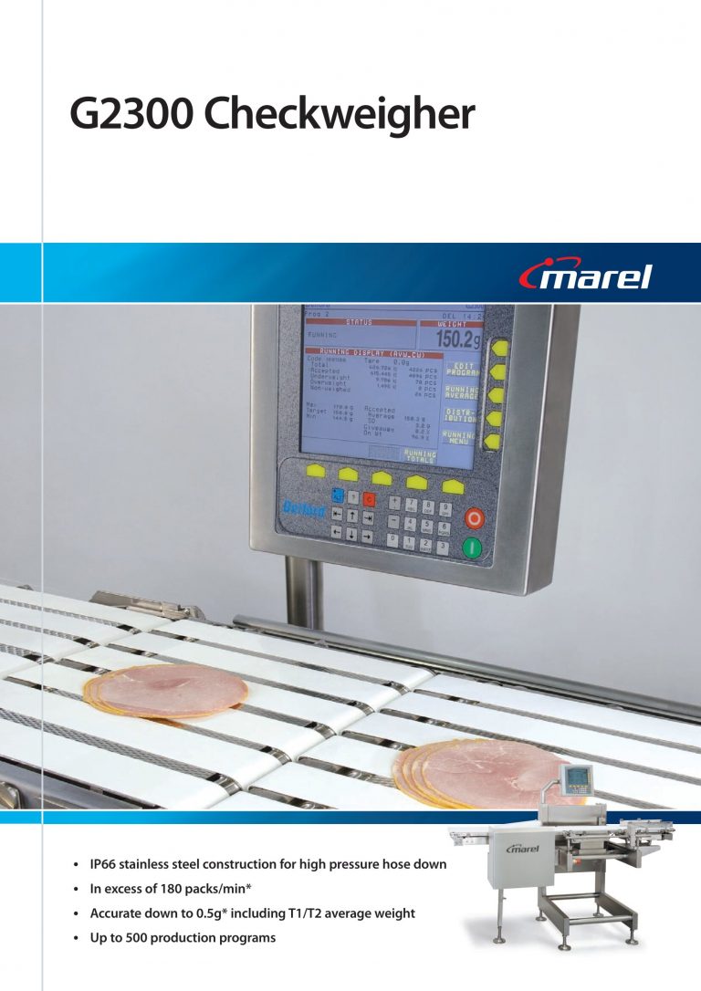 Marel G2300 Checkweigher Brochure