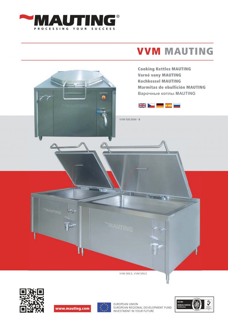 Mauting VVM Series Cooking Kettles Brochure