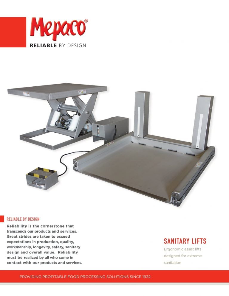Mepaco Sanitary Lifts Series Brochure