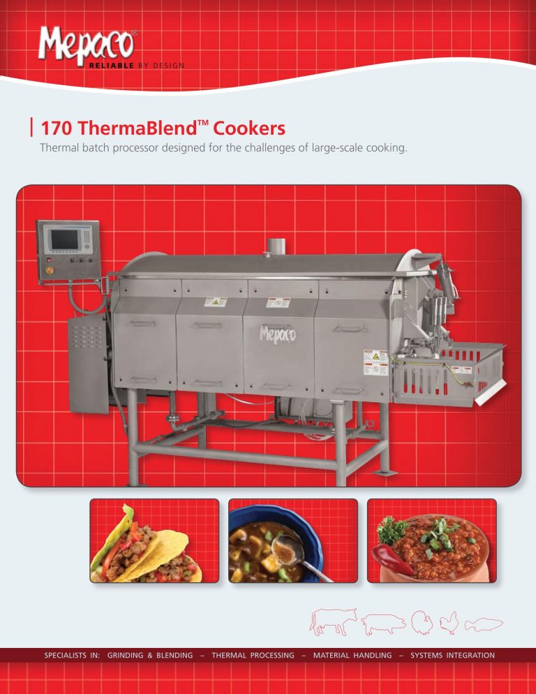 Mepaco 170 ThermaBlend Cookers Brochure